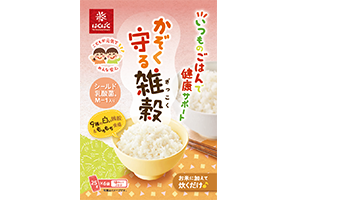 はくばくのこそだて応援商品かぞく守る雑穀は お米に加えて炊くだけで 9種の白い雑穀と もちもち食感を味わえます はくばくのこそだて応援商品かぞく守る雑穀は お米に加えて炊くだけで 9種の白い雑穀と もちもち食感を味わえます