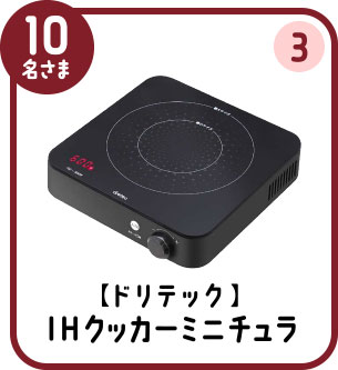 10名さま ③ 【ドリテック】 IHクッカーミニチュラ