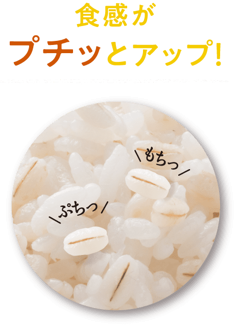 食感がプチッとアップ！