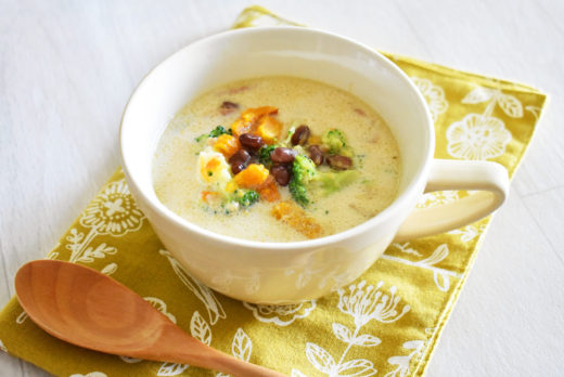 「カンタン！小豆」と野菜のミルクスープ
