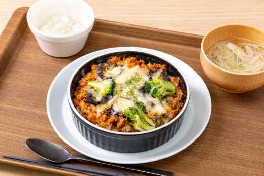 タニタ食堂監修雑穀ごはんで作るなすのミートドリア