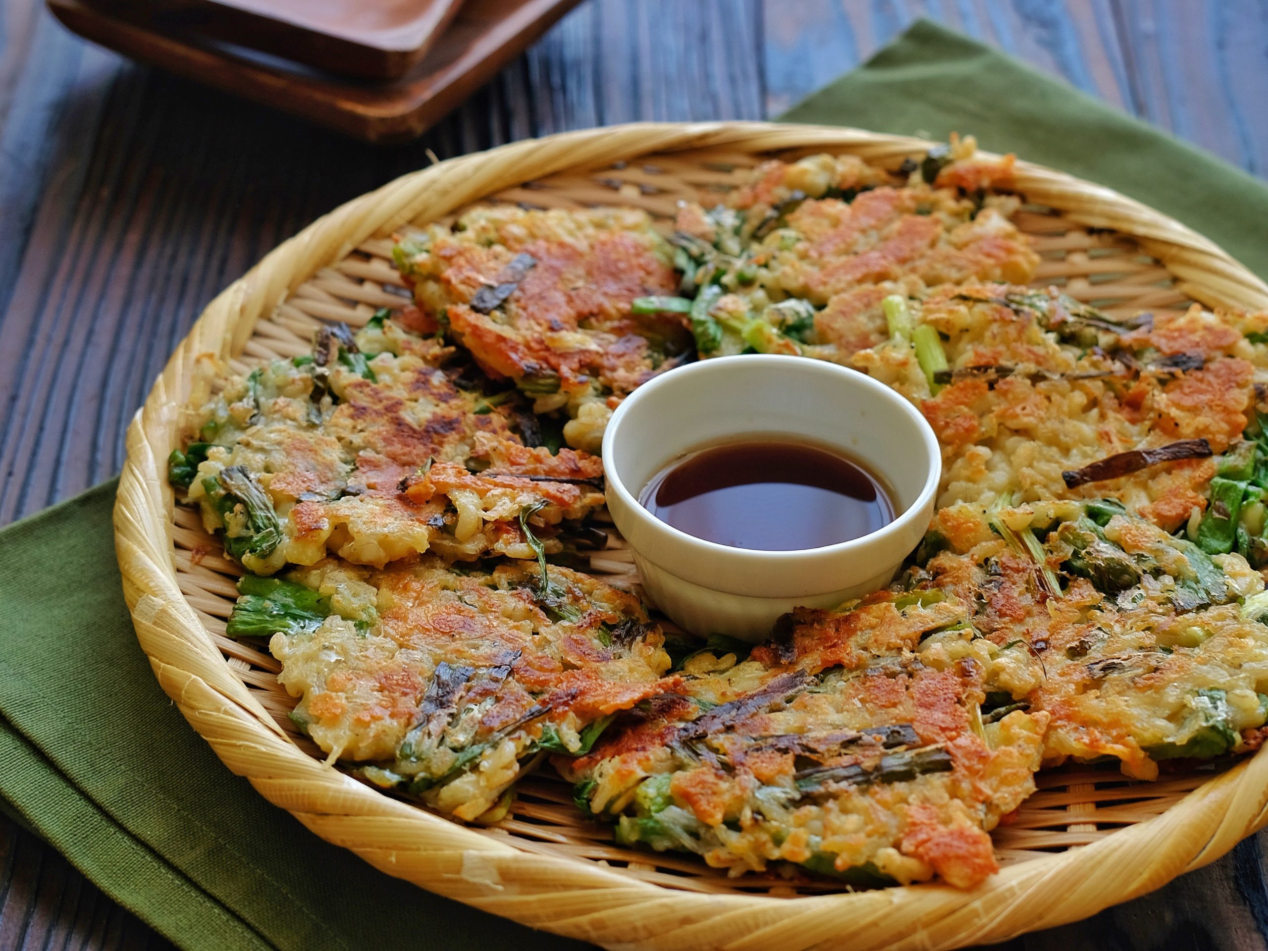 もち麦入りしらすと青ねぎのチーズチヂミ レシピ はくばく