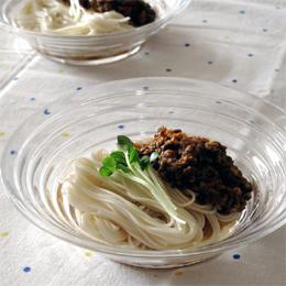 野菜たっぷり肉味噌のそうめん