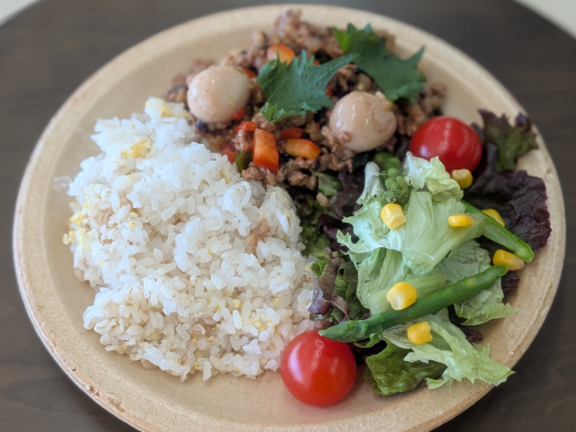 プラントベースの雑穀ガパオライス