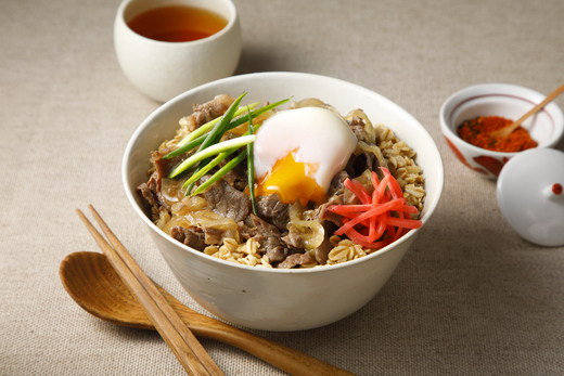 オートミールごはんでレンチン牛丼