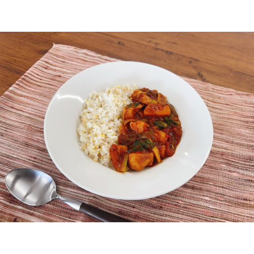 タニタ食堂監修雑穀ごはんで作る鶏むね肉としめじのカレー