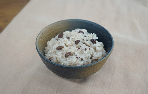 “カンタン！小豆”のお赤飯